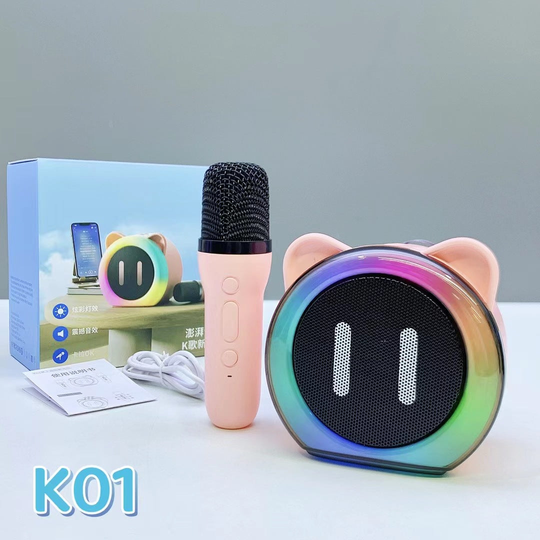 Bluetooth Karaoke Speaker and Wireless Kids Microphone