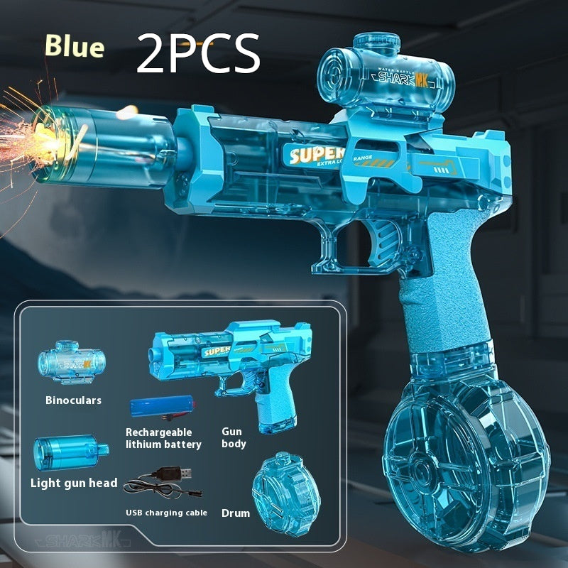 Unleash Summer Fun with the Powerful LED Electric Water Gun for Kids - Ultimate Outdoor Toy for Exciting Water Battles!