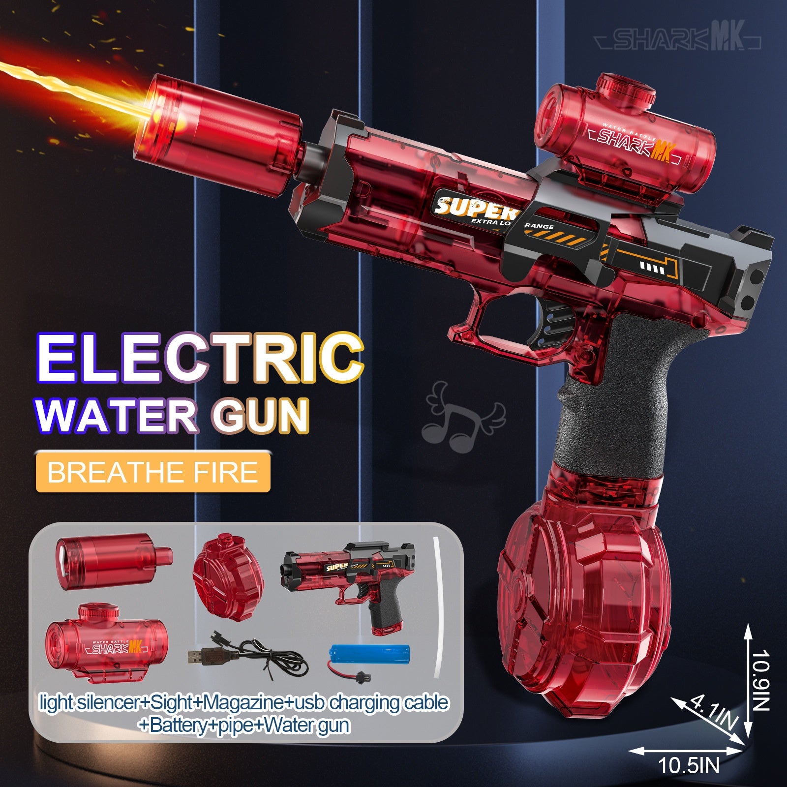 Unleash Summer Fun with the Powerful LED Electric Water Gun for Kids - Ultimate Outdoor Toy for Exciting Water Battles!