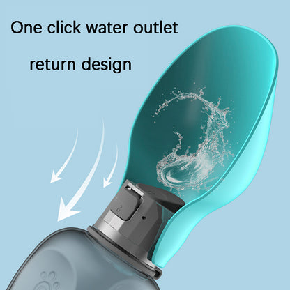 Portable 800Ml Dog Water Bottle - Leakproof & Foldable Bowl for Outdoor Adventures with Your Pet