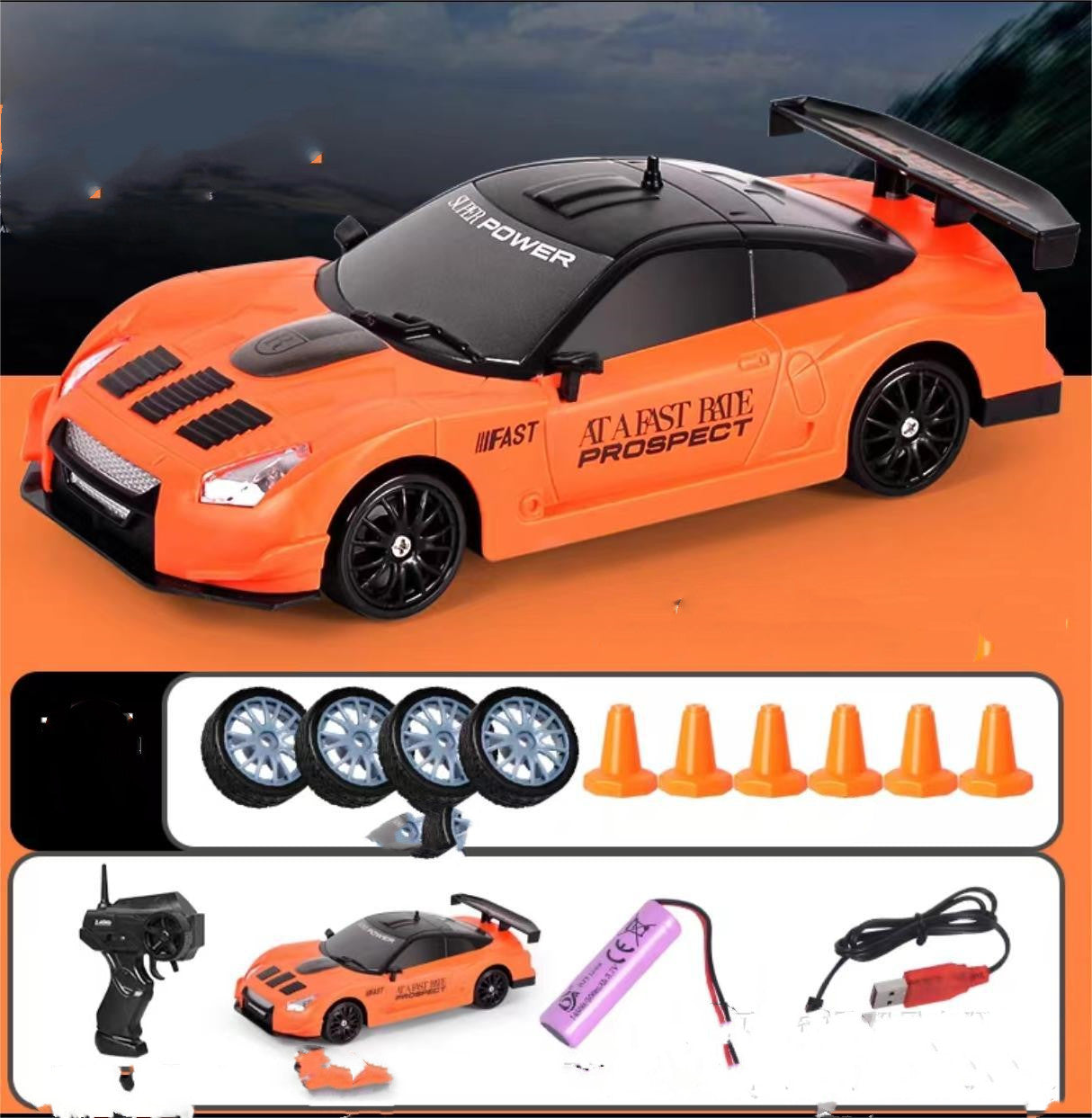 Experience Thrilling High-Speed Drifting with the 2.4G 4WD RC Drift Car - Perfect Gift for Kids!