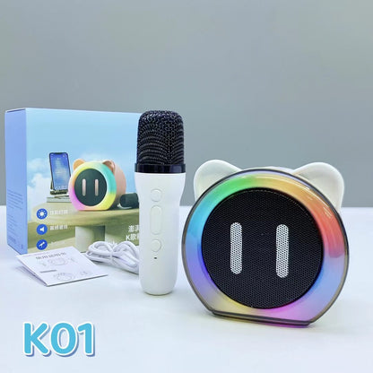 Bluetooth Karaoke Speaker and Wireless Kids Microphone