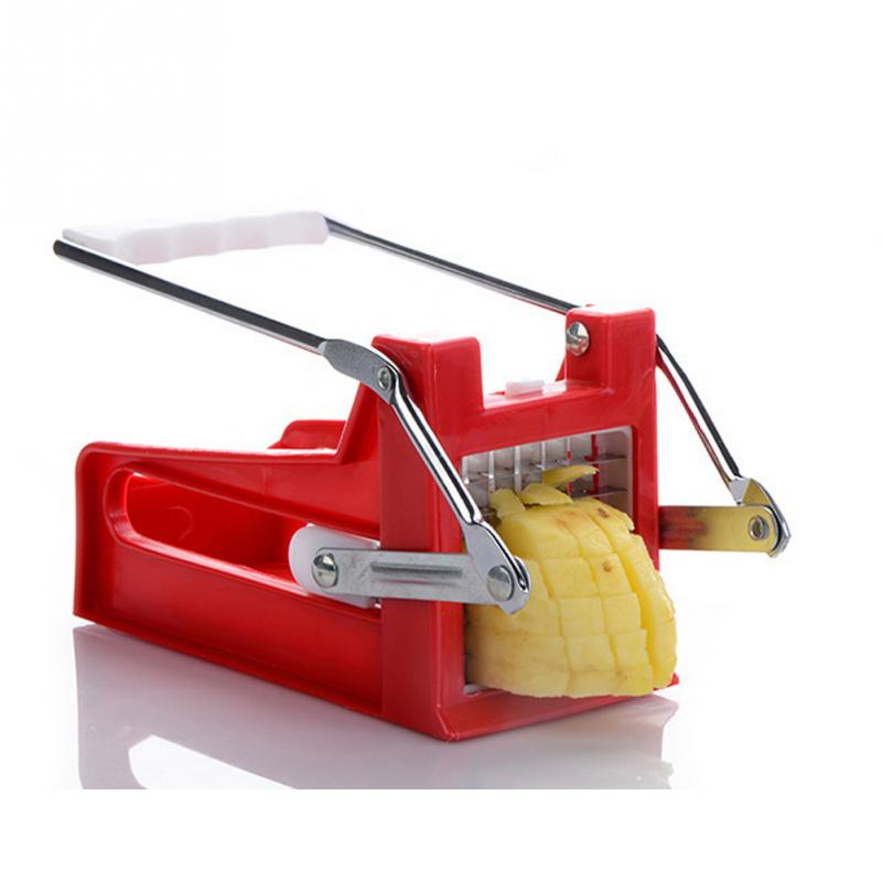 Kitchen Gadgets 2 Blades Potato Cutter Chopper Stainless French Fries Slicer for Kitchen Cortador De Vegetales Home Kitchen Tool