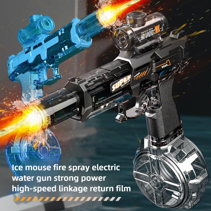 Unleash Summer Fun with the Powerful LED Electric Water Gun for Kids - Ultimate Outdoor Toy for Exciting Water Battles!