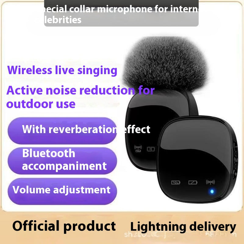 Wireless Microphone Bluetooth Accompaniment Comes with Reverb