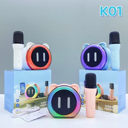 Bluetooth Karaoke Speaker and Wireless Kids Microphone
