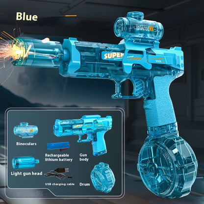 Unleash Summer Fun with the Powerful LED Electric Water Gun for Kids - Ultimate Outdoor Toy for Exciting Water Battles!