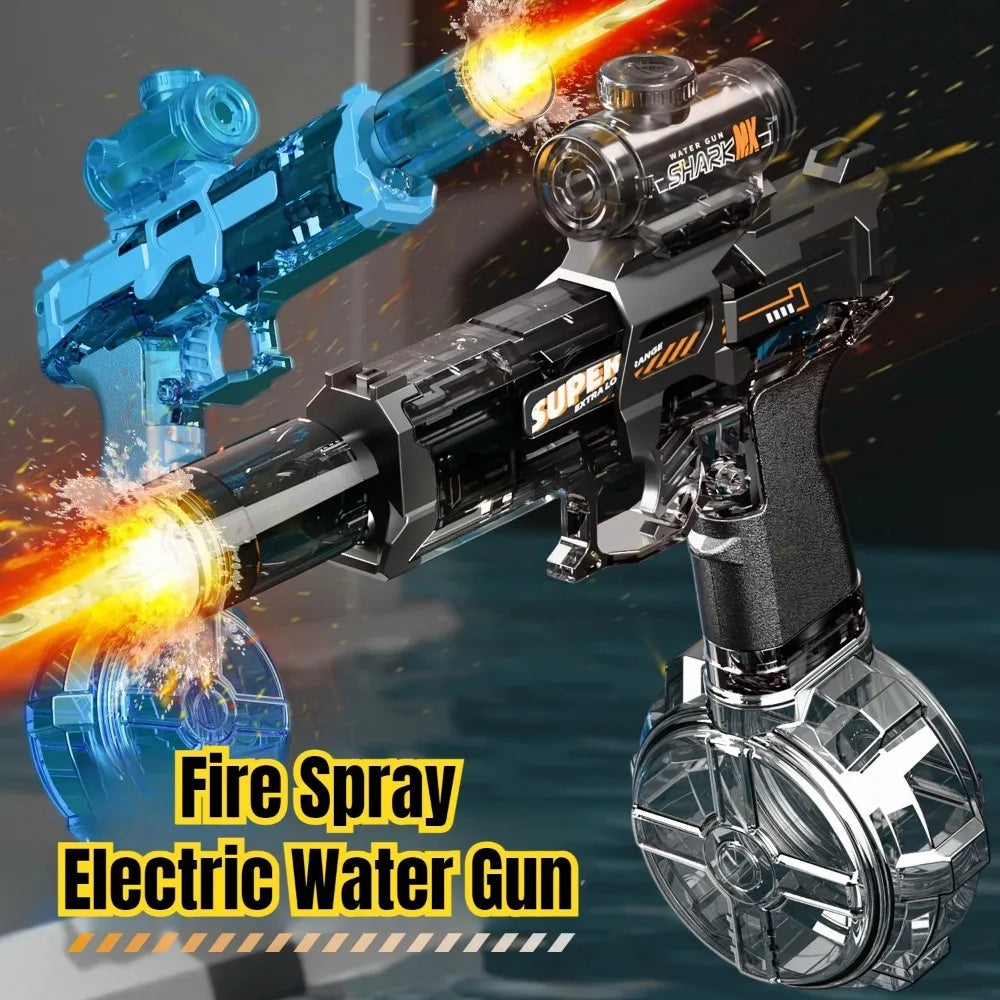 Unleash Summer Fun with the Powerful LED Electric Water Gun for Kids - Ultimate Outdoor Toy for Exciting Water Battles!