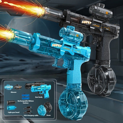 Unleash Summer Fun with the Powerful LED Electric Water Gun for Kids - Ultimate Outdoor Toy for Exciting Water Battles!