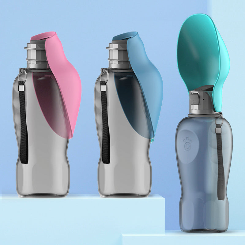 Portable 800Ml Dog Water Bottle - Leakproof & Foldable Bowl for Outdoor Adventures with Your Pet