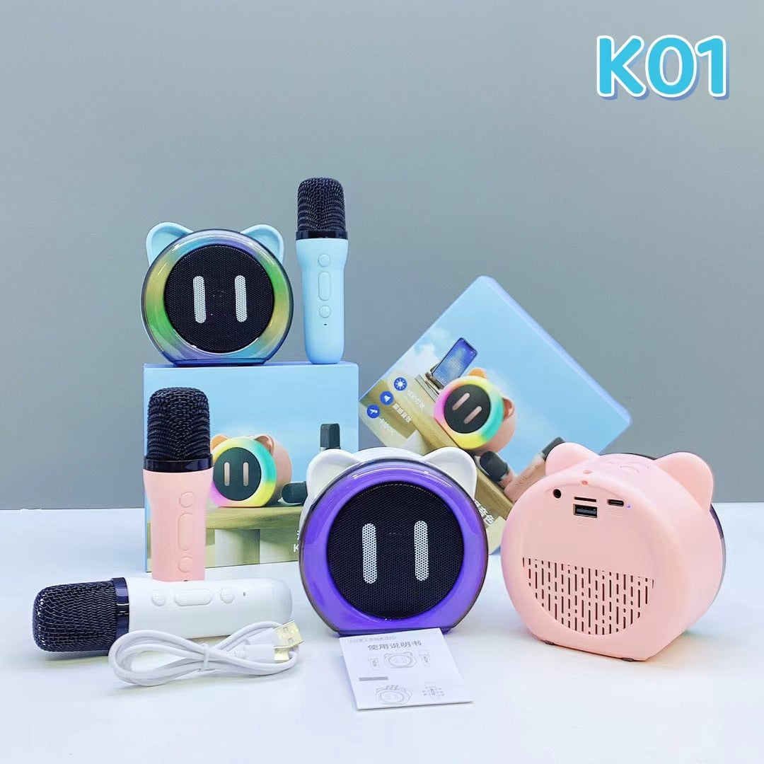 Bluetooth Karaoke Speaker and Wireless Kids Microphone