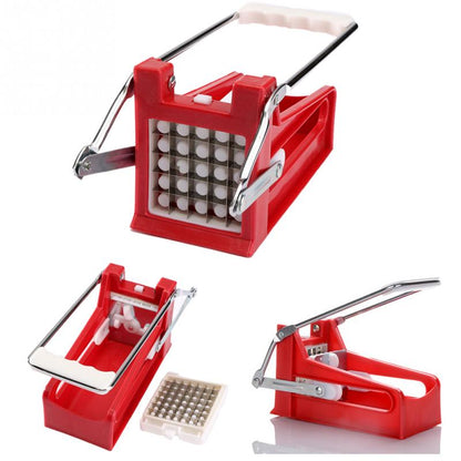 Kitchen Gadgets 2 Blades Potato Cutter Chopper Stainless French Fries Slicer for Kitchen Cortador De Vegetales Home Kitchen Tool