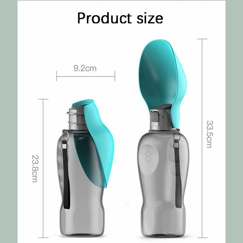 Portable 800Ml Dog Water Bottle - Leakproof & Foldable Bowl for Outdoor Adventures with Your Pet