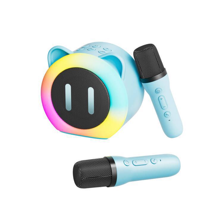 Bluetooth Karaoke Speaker and Wireless Kids Microphone