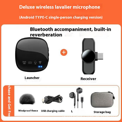 Wireless Microphone Bluetooth Accompaniment Comes with Reverb