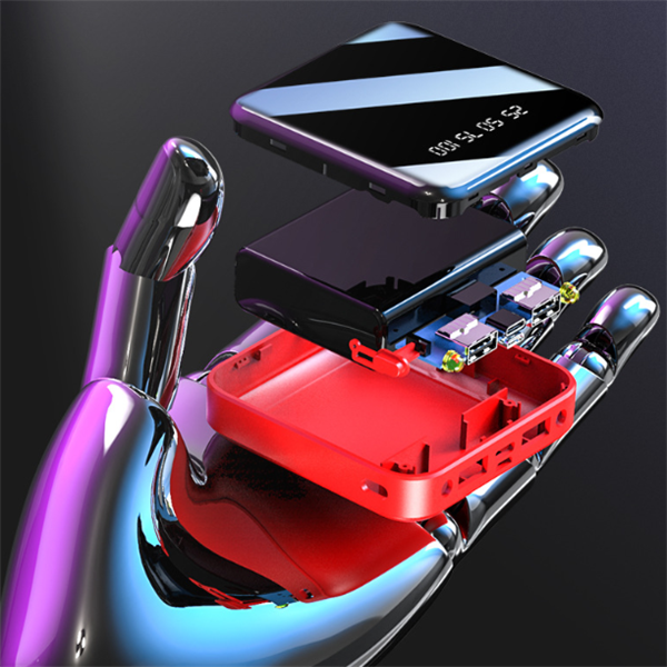 Mini Power Bank 20000 Mah Portable Mirror Digital Display Power Bank