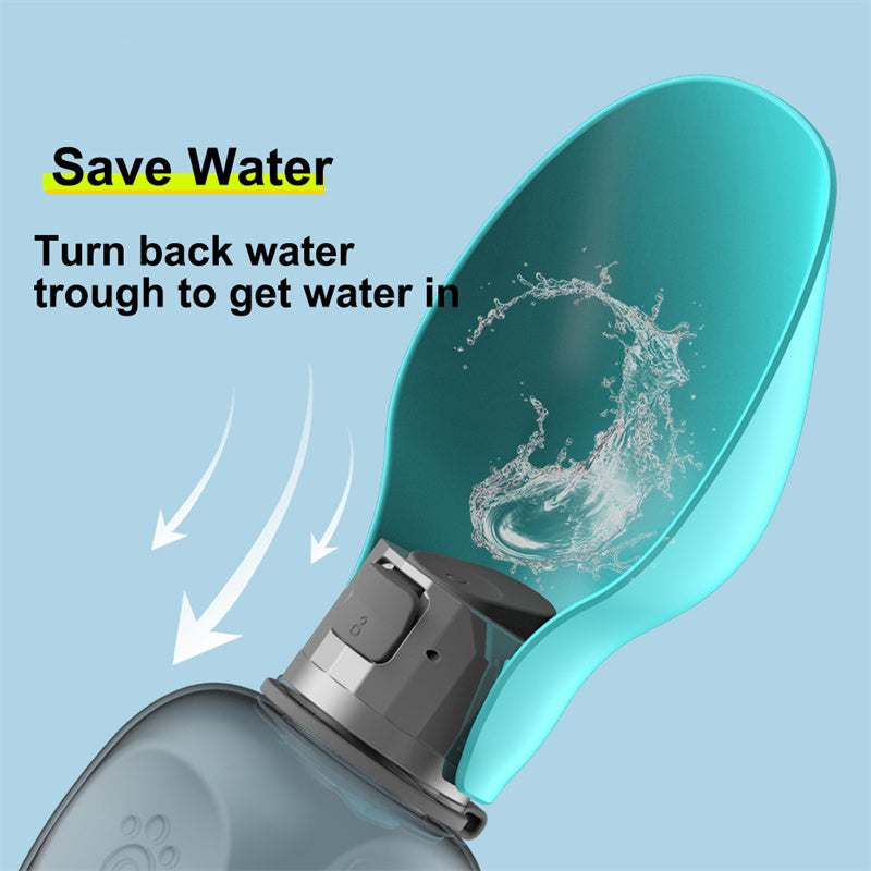 Portable 800Ml Dog Water Bottle - Leakproof & Foldable Bowl for Outdoor Adventures with Your Pet