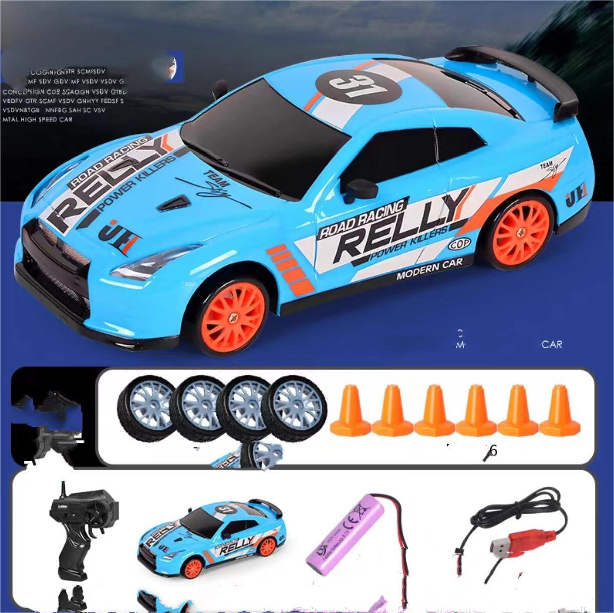 Experience Thrilling High-Speed Drifting with the 2.4G 4WD RC Drift Car - Perfect Gift for Kids!