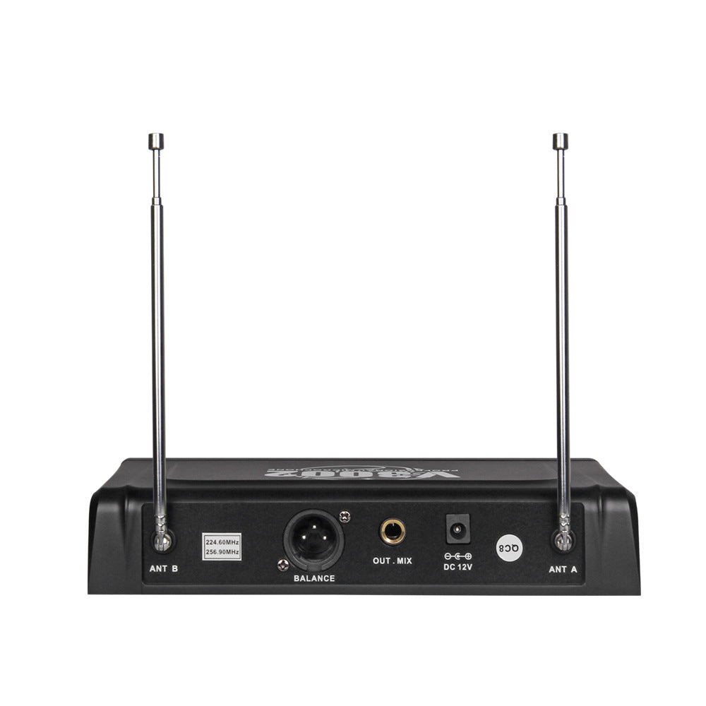 One with Two Handheld Wireless Microphones