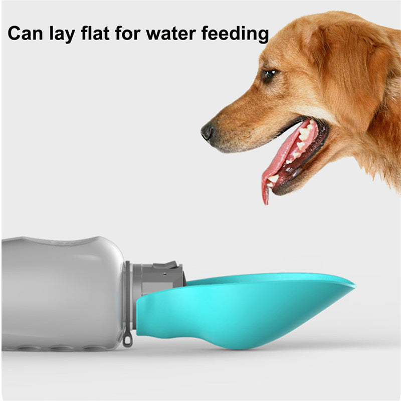 Portable 800Ml Dog Water Bottle - Leakproof & Foldable Bowl for Outdoor Adventures with Your Pet