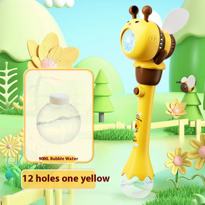Electric Bee Bubble Machine Toys Automatic Lighting Children'S Toys