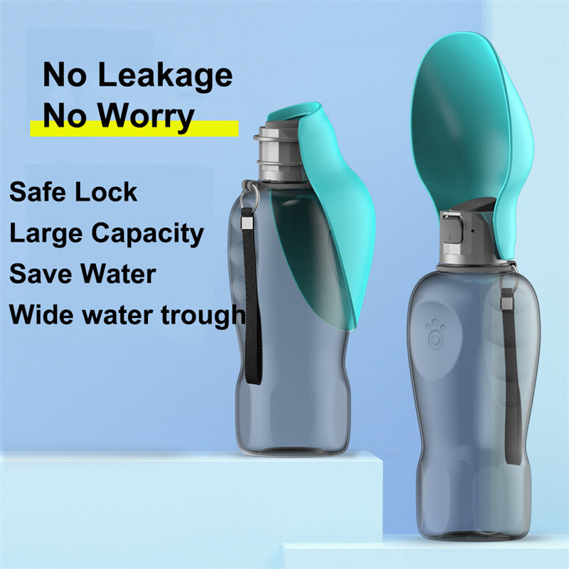 Portable 800Ml Dog Water Bottle - Leakproof & Foldable Bowl for Outdoor Adventures with Your Pet