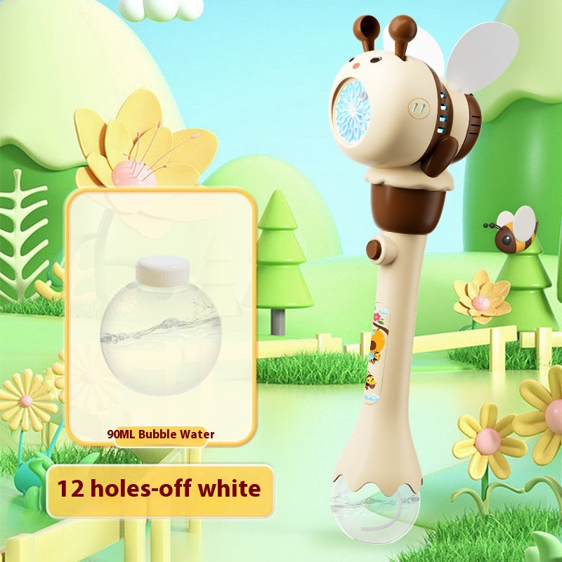 Electric Bee Bubble Machine Toys Automatic Lighting Children'S Toys