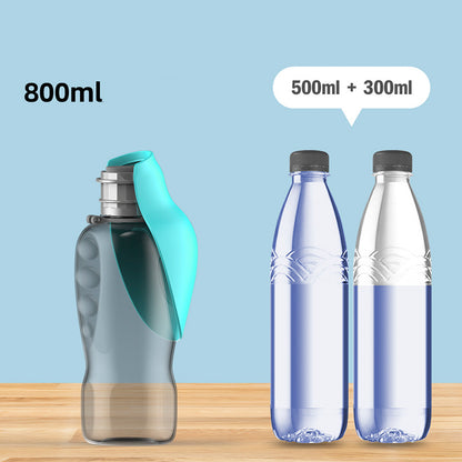Portable 800Ml Dog Water Bottle - Leakproof & Foldable Bowl for Outdoor Adventures with Your Pet